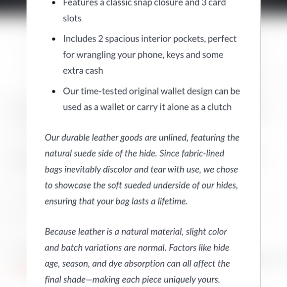 Portland Leather Goods Yellow Leather Trifold Wallet - Picture 9 of 9